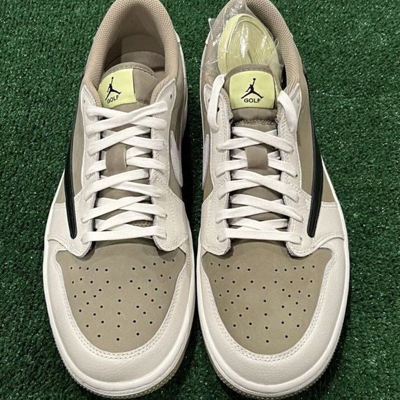 Jordan 1 Low Golf x Travis Scott Neutral Olive - Picture 1 of 6